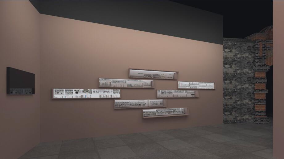 上?？h700年數字博物館設計效果圖-顯示屏